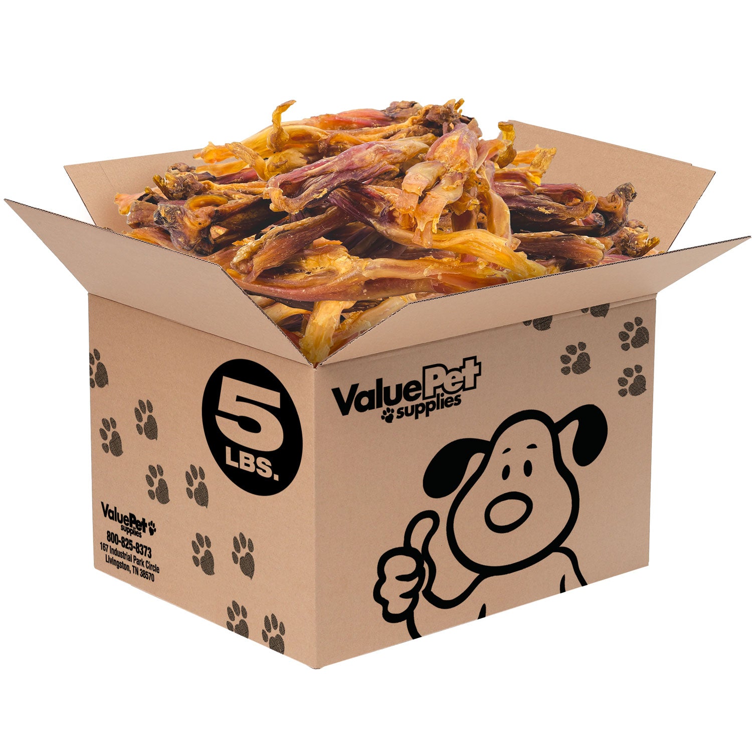 ValueBull Beef Tendons For Dogs, Varied Shapes, 5 Pounds Bulk Pack - Varied - 5 Pound