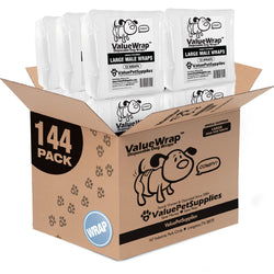 ValueWrap Male Wraps, Disposable Dog Diapers, 1-Tab Large, Lavender, 144 Count - 144 Count