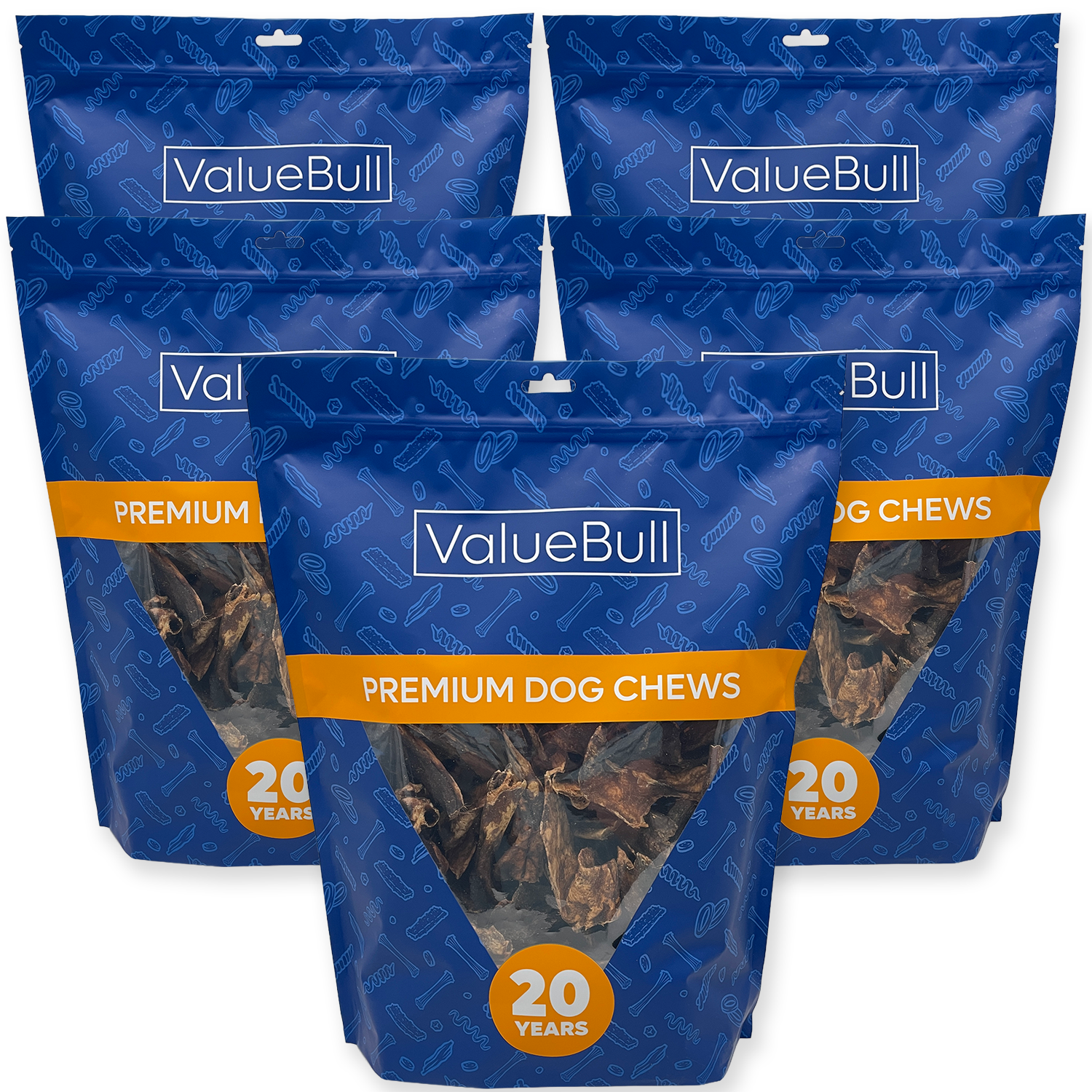 ValueBull Lamb Lung for Dogs, Varied Shapes and Sizes, 10 Pound Wholesale Pack - 10