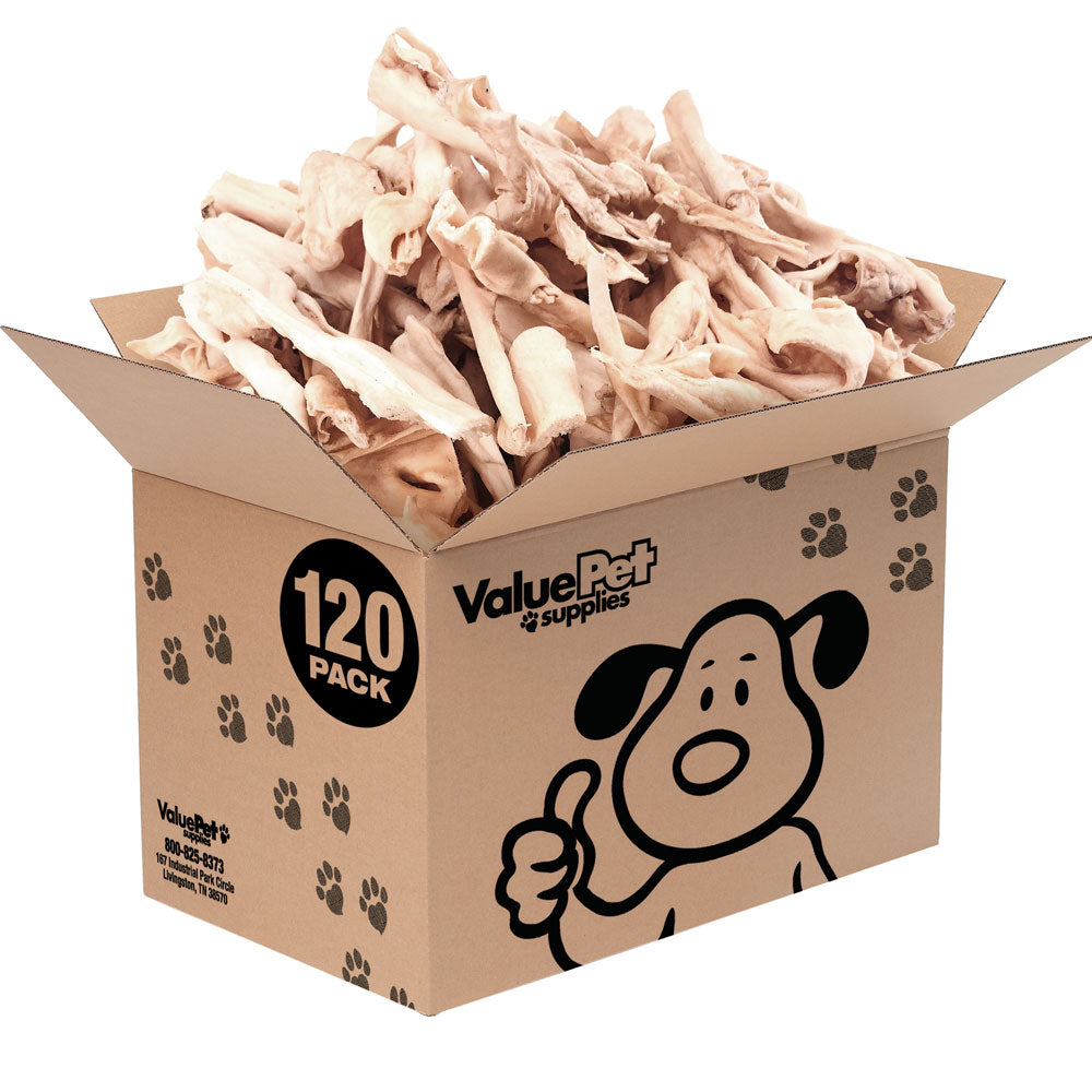 ValueBull Lamb Cheek Slices, Premium Lamb Dog Chews, 5-6 Inch, 120 Count Bulk Pack - Lamb Cheek - 120 Slices