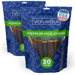 ValueBull USA Collagen Sticks for Dogs, 6 Inch Jumbo Chews, Natural Long-Lasting Dog Treats, 50 Count - Jumbo - 50 Sticks
