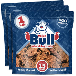 ValueBull USA Beef Lung Dog Chews, Sliced, 3 Pounds - Lung - 3 Pound