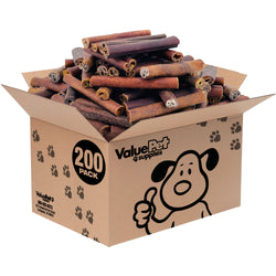 ValueBull Collagen Sticks for Dogs, 6 Inch Super Jumbo Chews, Natural Long-Lasting Dog Treats, 200 Count Bulk Pack - X-Jumbo - 200 Sticks