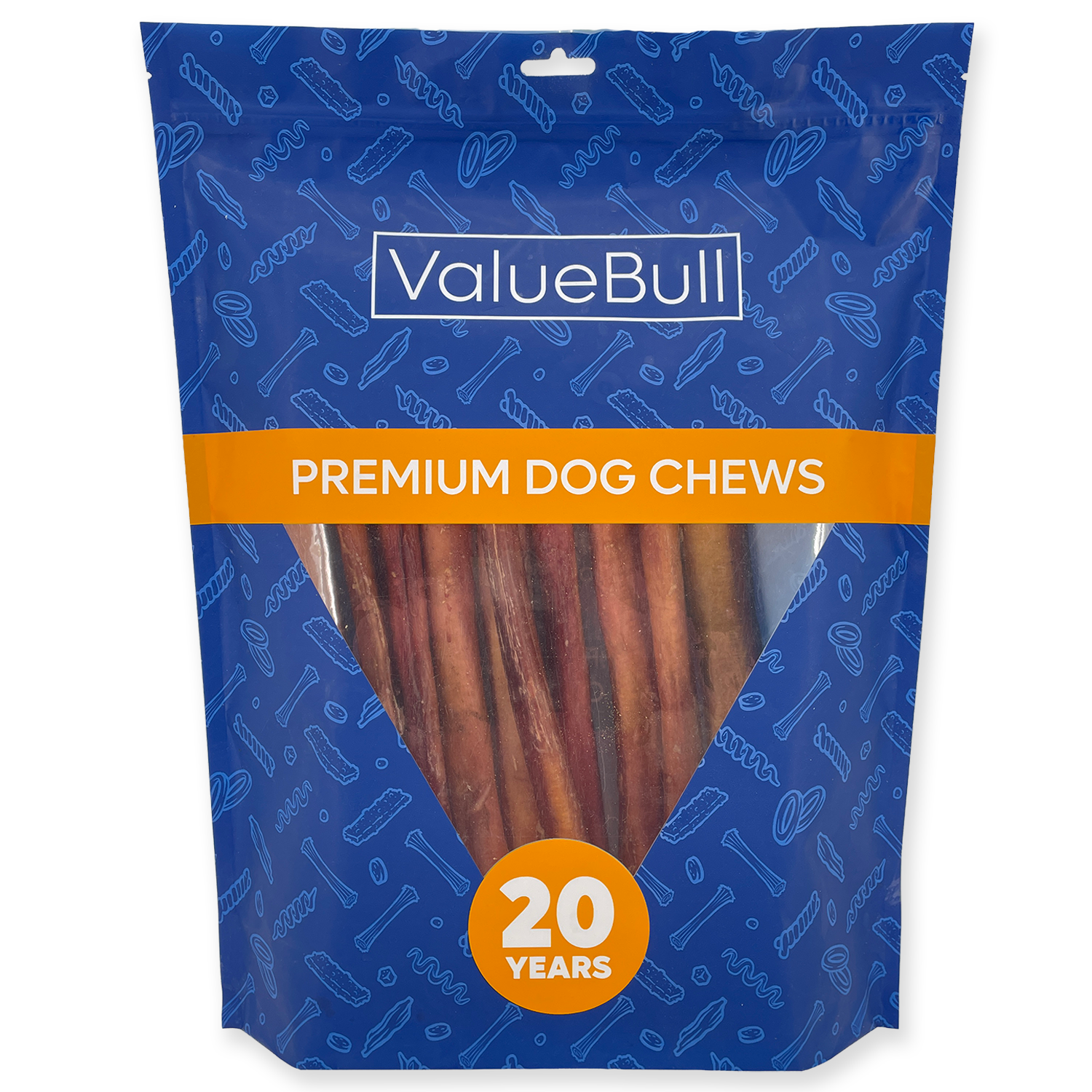 ValueBull Bully Sticks for Large Dogs, Jumbo 12 Inch, 10 Count - Jumbo - 10 Sticks