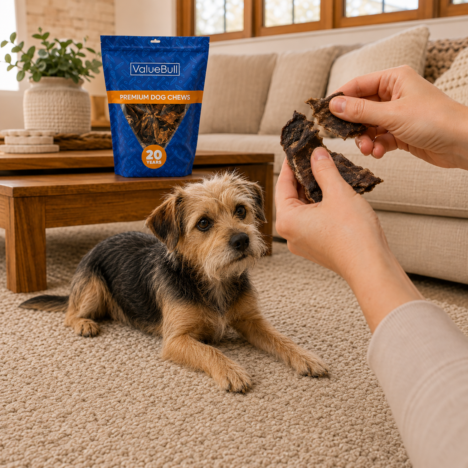 ValueBull Lamb Lung for Dogs, Varied Shapes and Sizes, 6 Pound - 6