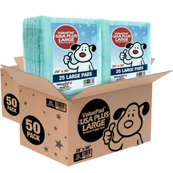 ValuePad USA Plus Puppy Pads, Large 28x30 Inch, 100 Count Bulk Pack - 100 Count,Large