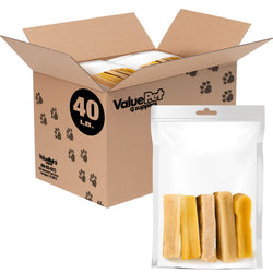 ValueBull Himalayan Yak Cheese Dog Chews, Small, 40 Pound RESALE PACKS (5 bars per bag)
