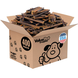 ValueBull USA Collagen Sticks for Dogs, 6 Inch Medium Chews, Natural Long-Lasting Dog Treats, 400 Count Wholesale Pack - Medium - 400 Sticks