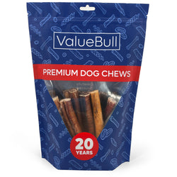 ValueBull Bully Sticks for Large Dogs, Super Jumbo 6 Inch, 25 Count - Super Jumbo - 25 Sticks