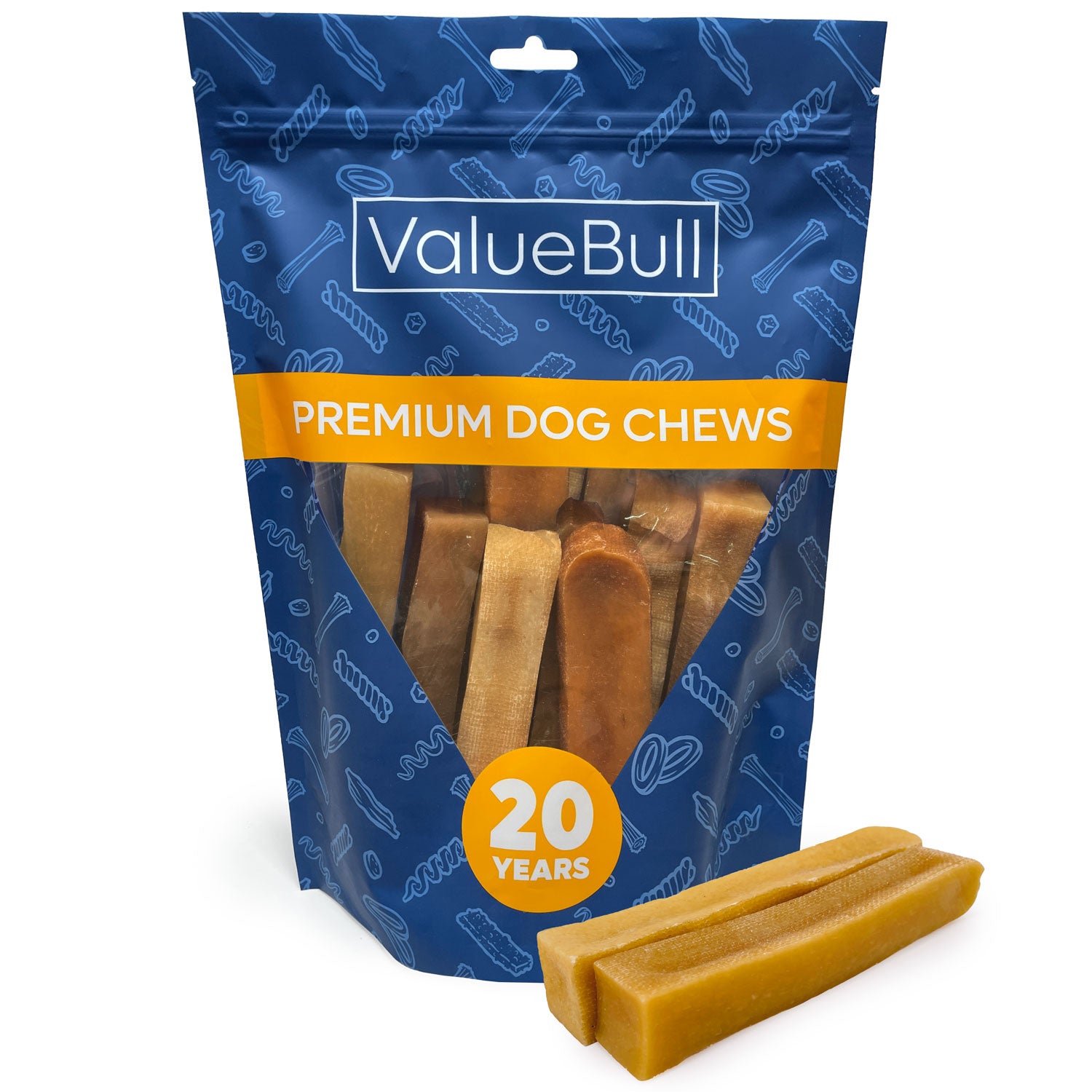 ValueBull Himalayan Yak Cheese Dog Chews, Large, 10 ct - Large - 10 Bars