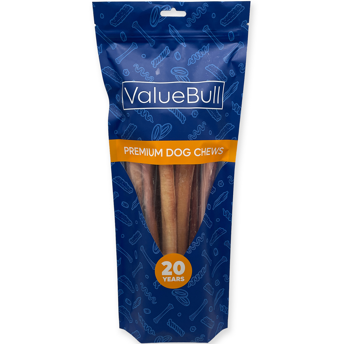 ValueBull Odor Free Bully Sticks for Dogs, Thick 12 Inch, 10 Count - 10