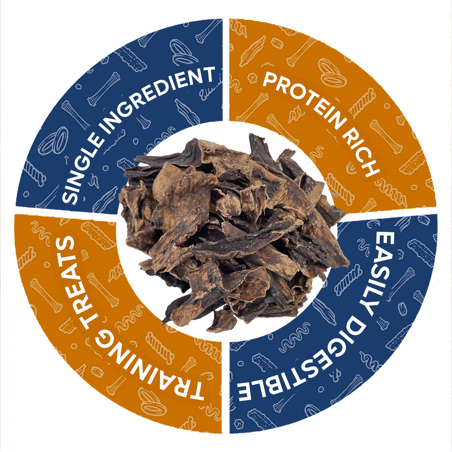 ValueBull Lamb Lung for Dogs, Varied Shapes and Sizes, 6 Pound - 6