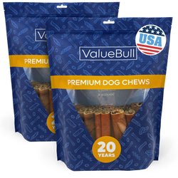ValueBull USA Collagen Sticks for Dogs, 6 Inch Super Jumbo Chews, Natural Long-Lasting Dog Treats, 50 Count - X-Jumbo - 50 Sticks