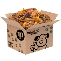 ValueBull Beef Tendons For Dogs, Varied Shapes, 10 Pounds Bulk Pack - Varied - 10 Pound
