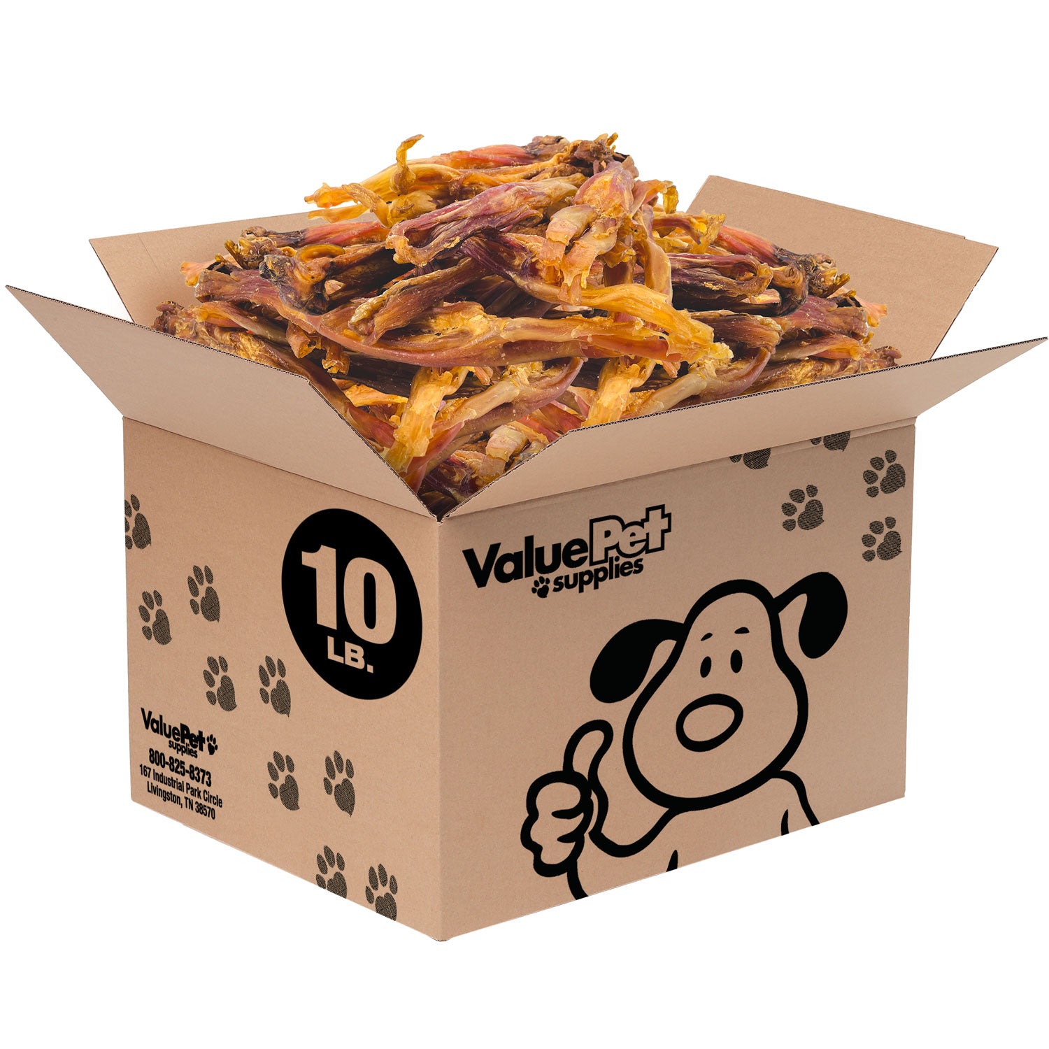 ValueBull Beef Tendons For Dogs, Varied Shapes, 10 Pounds Bulk Pack - Varied - 10 Pound