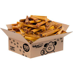 ValueBull Buffalo Collagen Sticks for Dogs, 6 Inch Jumbo Chews, Natural Long-Lasting Dog Treats, 100 Count Bulk Pack - Jumbo -100 Sticks