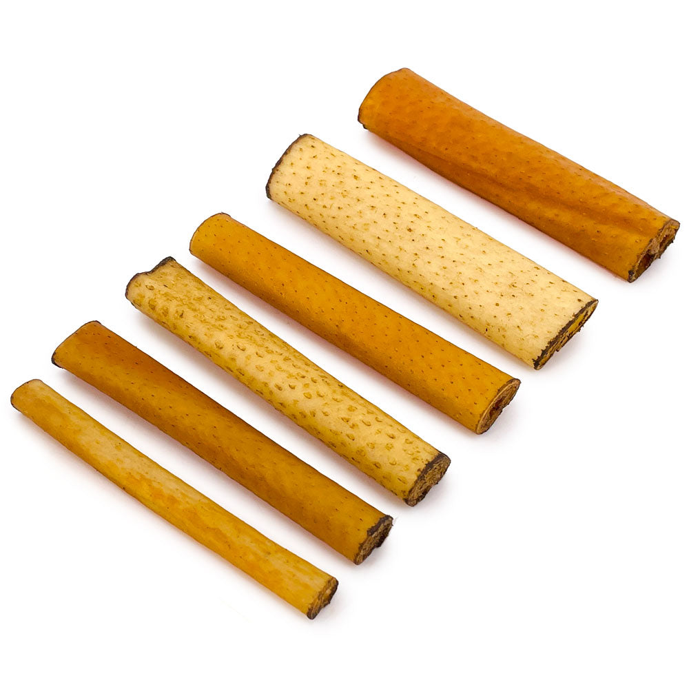 ValueBull USA Pig Skin Retriever Rolls, 4 Inch, Smoked, 100 Count Bulk Pack - 4" Rolls - 100 Sticks