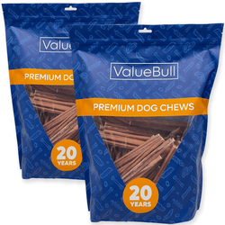 ValueBull Odor Free Bully Sticks for Small Dogs, Thin 6 Inch, 200 Count - ValuePetSupplies