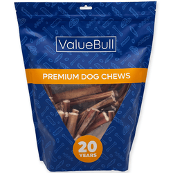 ValueBull Odor Free Bully Sticks for Large Dogs, Thick 6 Inch, 50 Count - ValuePetSupplies
