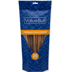 ValueBull Odor Free Bully Sticks for Small Dogs, Thin 12 Inch, 10 Count - 10
