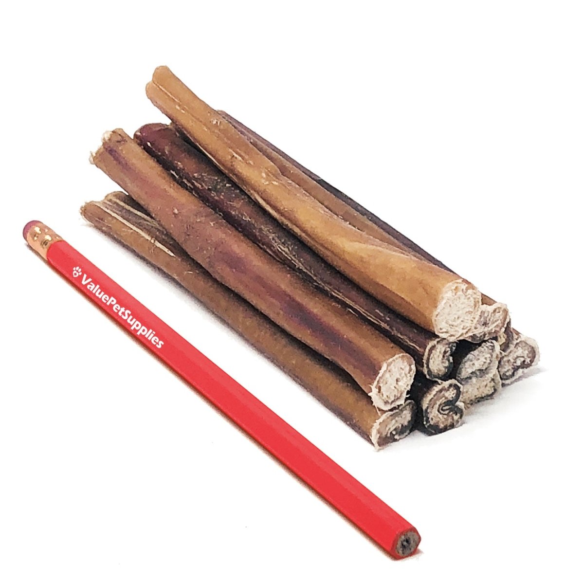 ValueBull Bully Sticks, Low Odor Premium Dog Chews, Medium 6", 100 ct BULK PACK - ValuePetSupplies