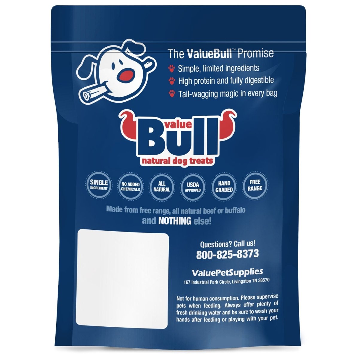 ValueBull Bully Sticks, Low Odor Premium Dog Chews, Medium 6", 25 ct - ValuePetSupplies