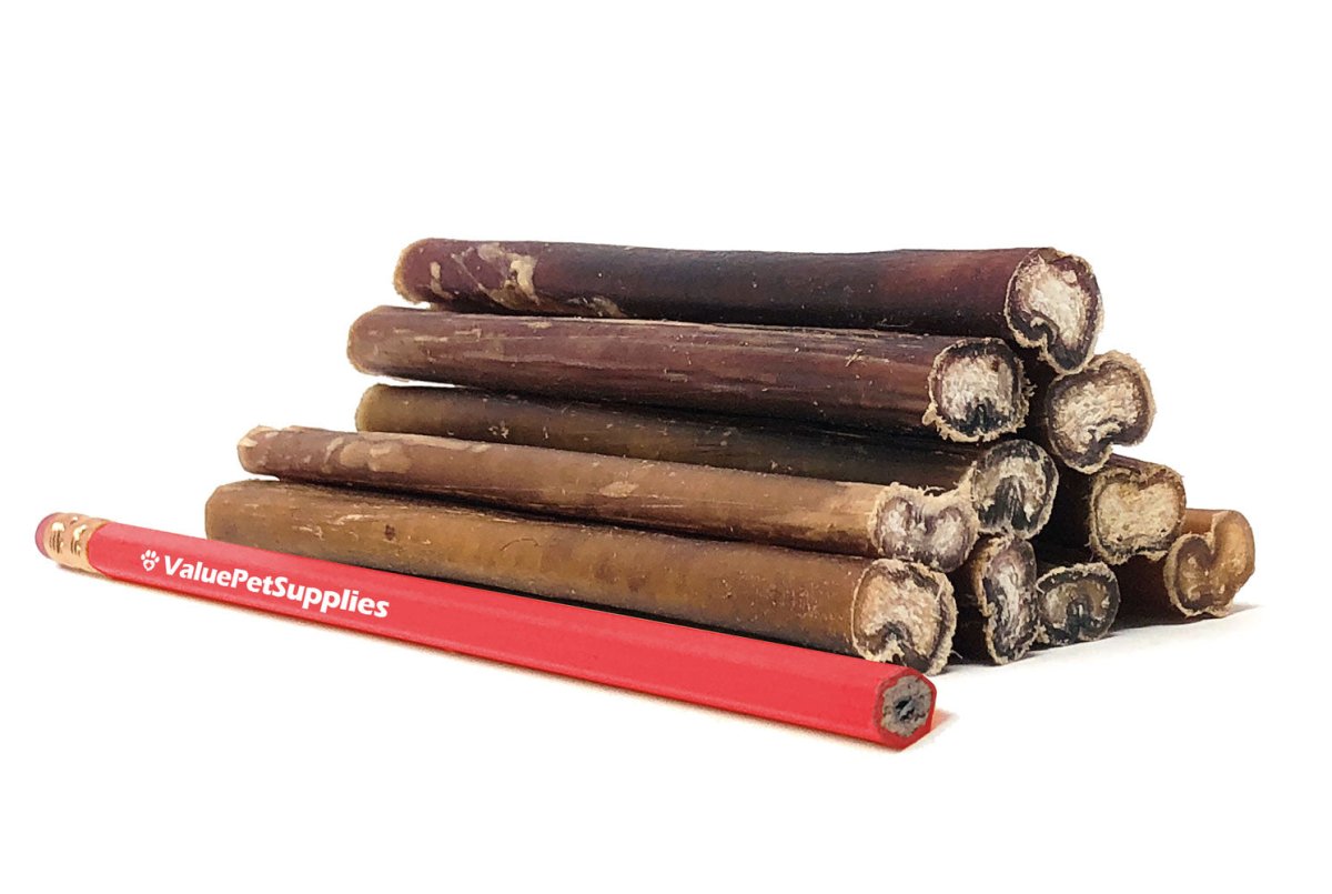 ValueBull Bully Sticks, Low Odor Premium Dog Chews, Thick 6", 200 ct BULK PACK - ValuePetSupplies