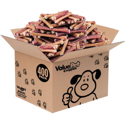 ValueBull Bully Sticks, Low Odor Premium Dog Chews, Thick 6", 400 ct WHOLESALE PACK - ValuePetSupplies