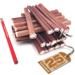 ValueBull Bully Sticks, Low Odor Premium Dog Chews, Thin 6", 25 ct - ValuePetSupplies