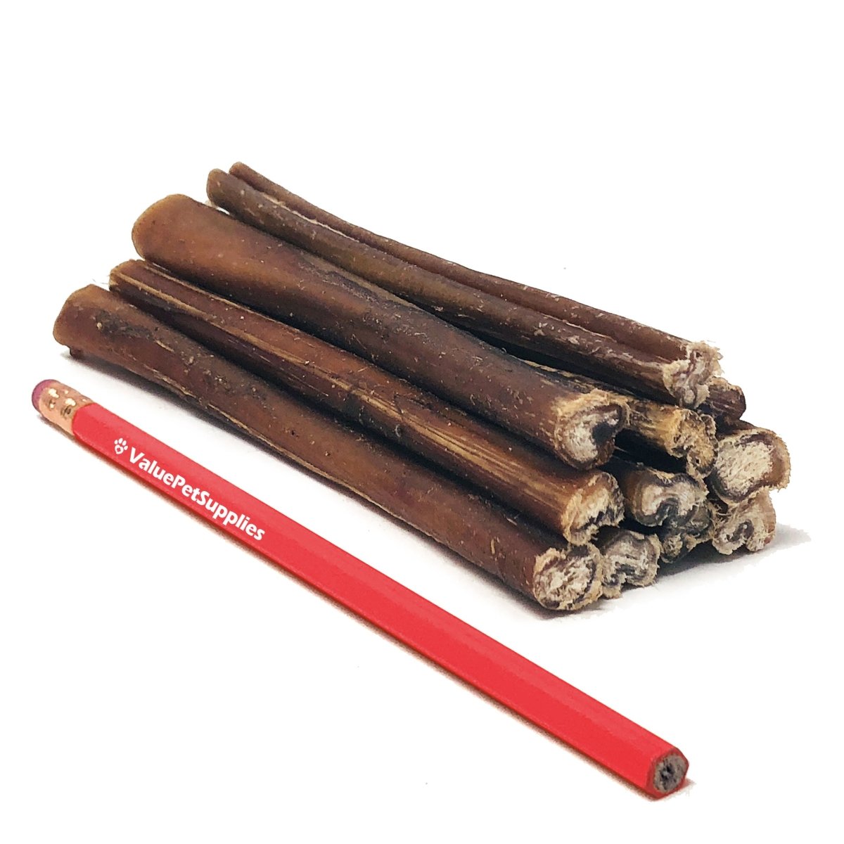 ValueBull Bully Sticks, Low Odor Premium Dog Chews, Thin 6", 50 ct - ValuePetSupplies