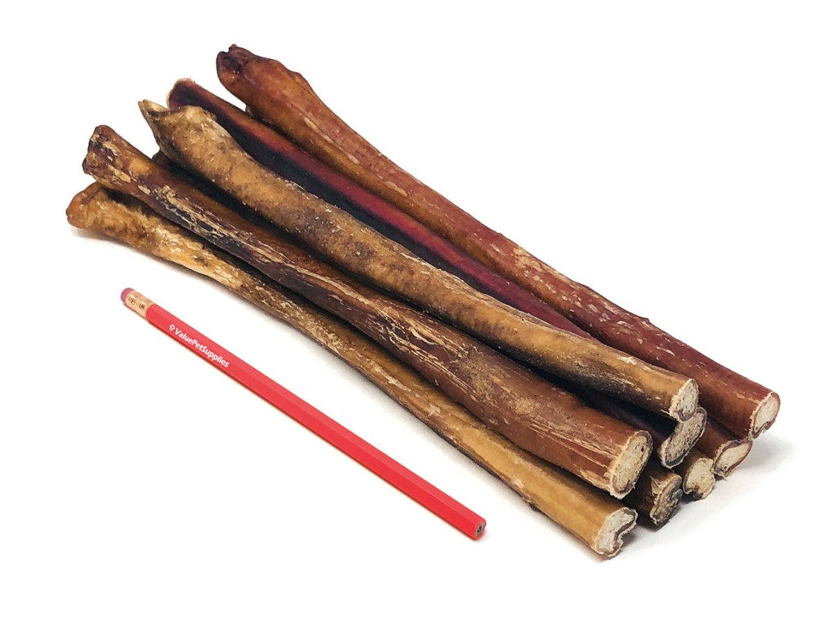 ValueBull Bully Sticks, Low Odor Premium Dog Chews, Jumbo 12", 25 ct - ValuePetSupplies
