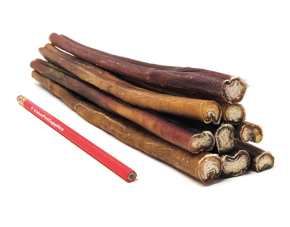 ValueBull Bully Sticks, Low Odor Premium Dog Chews, Thick 12", 100 ct - ValuePetSupplies