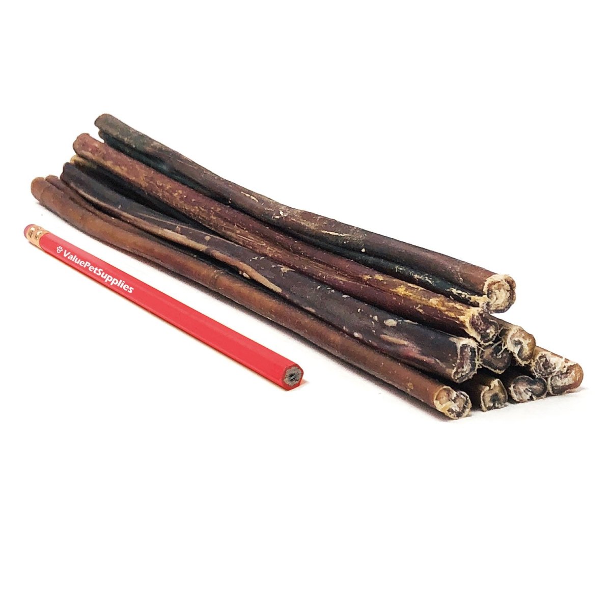 ValueBull Bully Sticks, Low Odor Premium Dog Chews, Thin 12", 100 ct - ValuePetSupplies