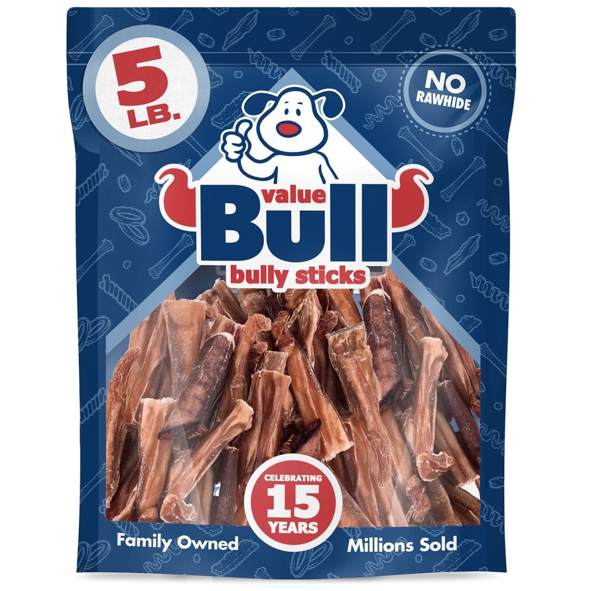 ValueBull Bully Stick Bits Dog Treats, 0 - 4 Inch, 5 Pounds - ValuePetSupplies