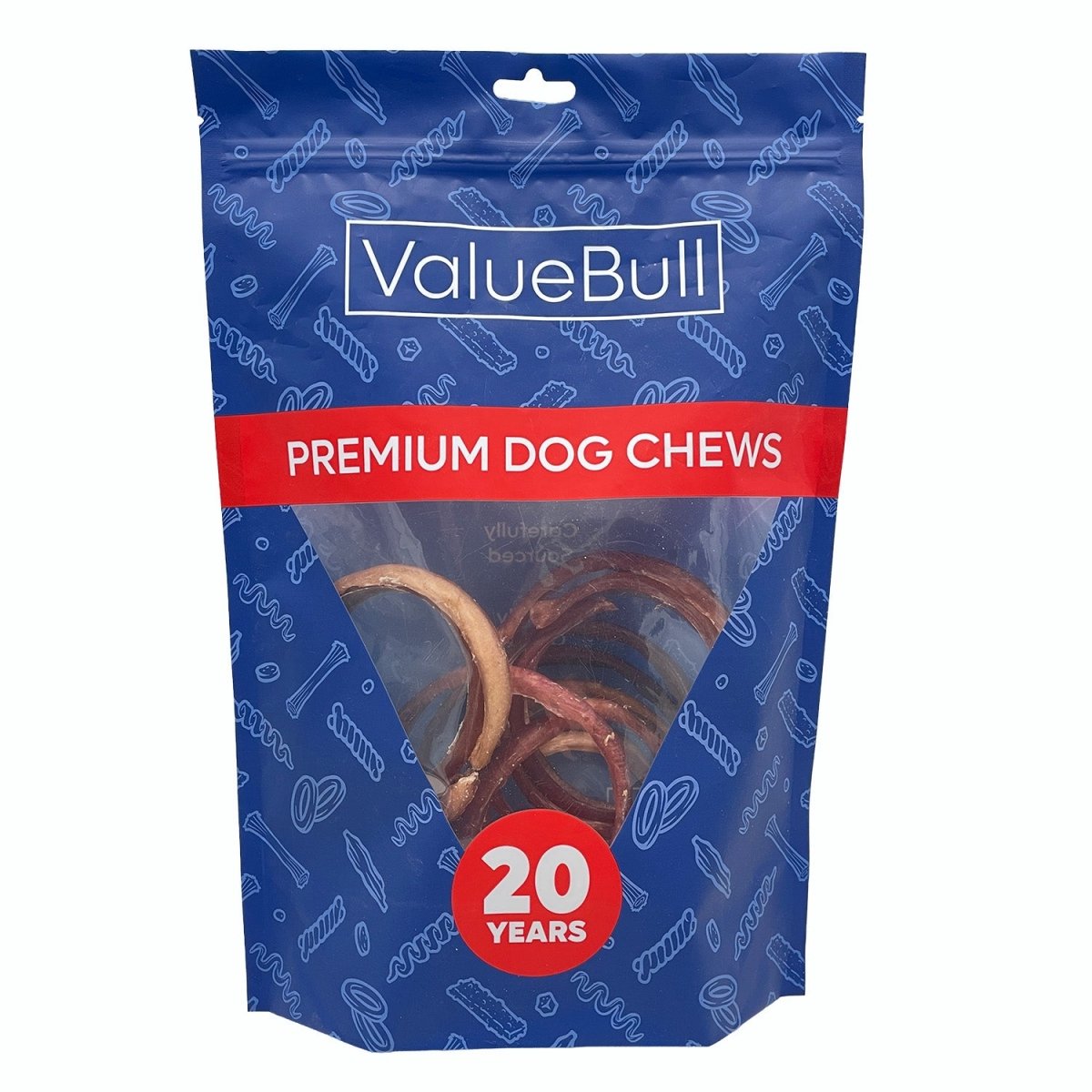 ValueBull Bully Stick Rings for Dogs, Varied, 10 Count - Donut - 10 Rings