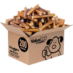 ValueBull Bully Sticks for Dogs, Jumbo 6 Inch, 200 Count BULK PACK - ValuePetSupplies