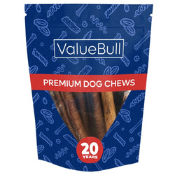ValueBull Bully Sticks for Large Dogs, Super Jumbo 6 Inch, 10 Count - ValuePetSupplies
