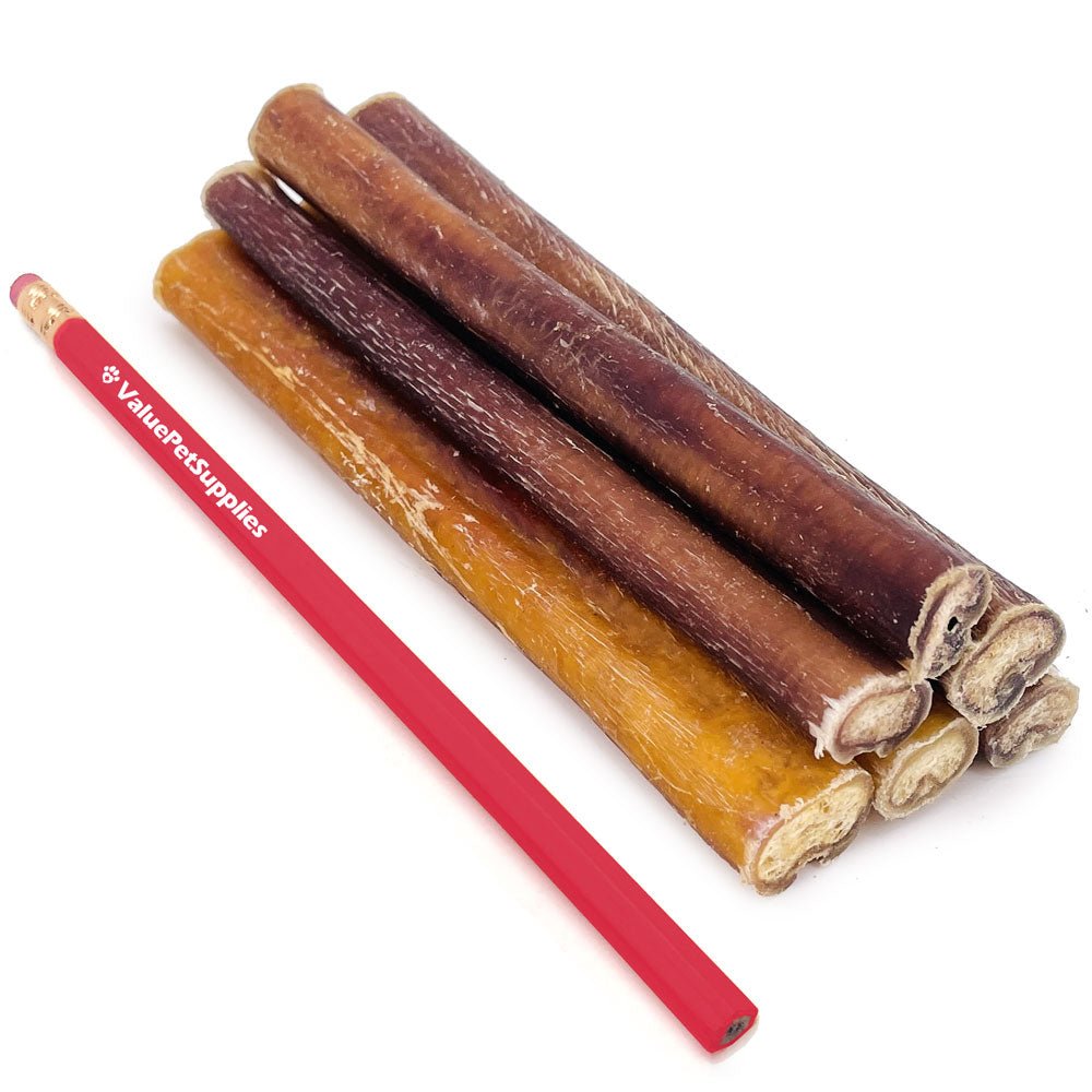 ValueBull Bully Sticks for Dogs, Thick 6 Inch, 400 Count RESALE PACKS (20 x 20 Count) - ValuePetSupplies