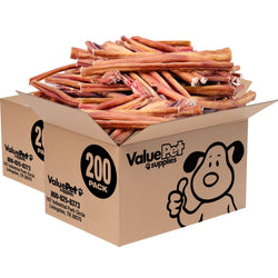 ValueBull Bully Sticks for Dogs, Thick 12 Inch, 400 Count WHOLESALE PACK - ValuePetSupplies