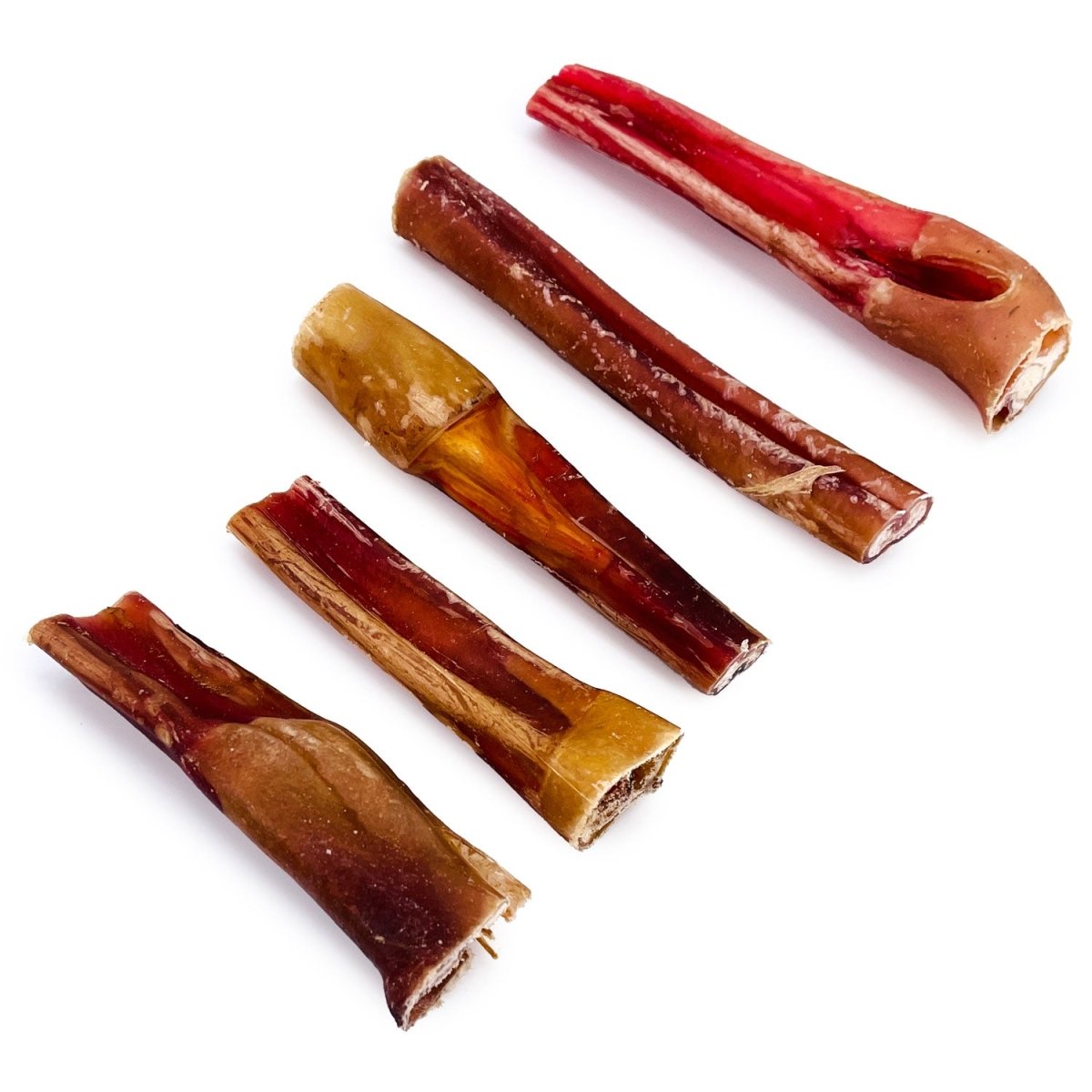 ValueBull Bully Sticks for Dogs, Thick 4 - 6 Inch, Varied Shapes, 100 Count Bulk Pack - ValuePetSupplies