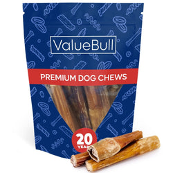 ValueBull Bully Sticks for Small Dogs, Thin 4 - 6 Inch, Varied Shapes, 25 Count - ValuePetSupplies