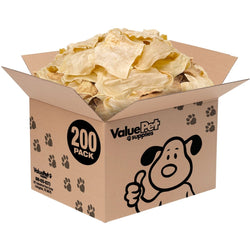 ValueBull USA Collagen Chips Dog Chews, Natural Long - Lasting Dog Treats, 200 Count Bulk Pack - ValuePetSupplies