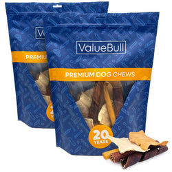 ValueBull USA Collagen Dog Chews, Fun Shapes Variety Mix, Natural Long - Lasting Dog Treats, 2 Pound - ValuePetSupplies