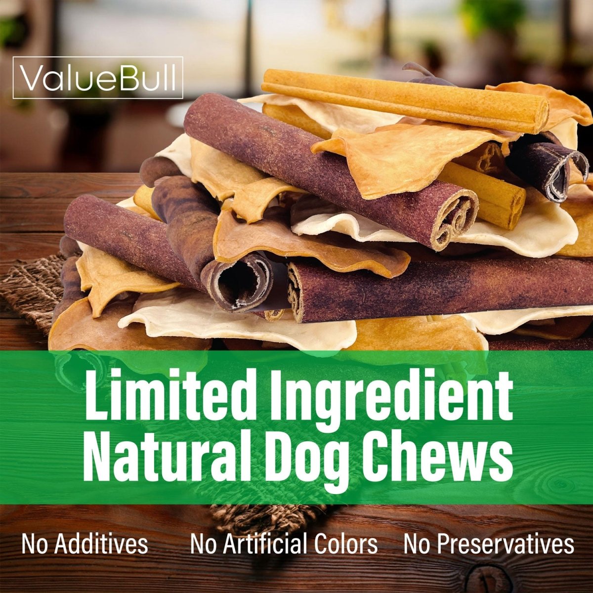 ValueBull USA Collagen Dog Chews, Fun Shapes Variety Mix, Natural Long-Lasting Dog Treats, 10 Pound Bulk Pack - Varied - 10 Pound