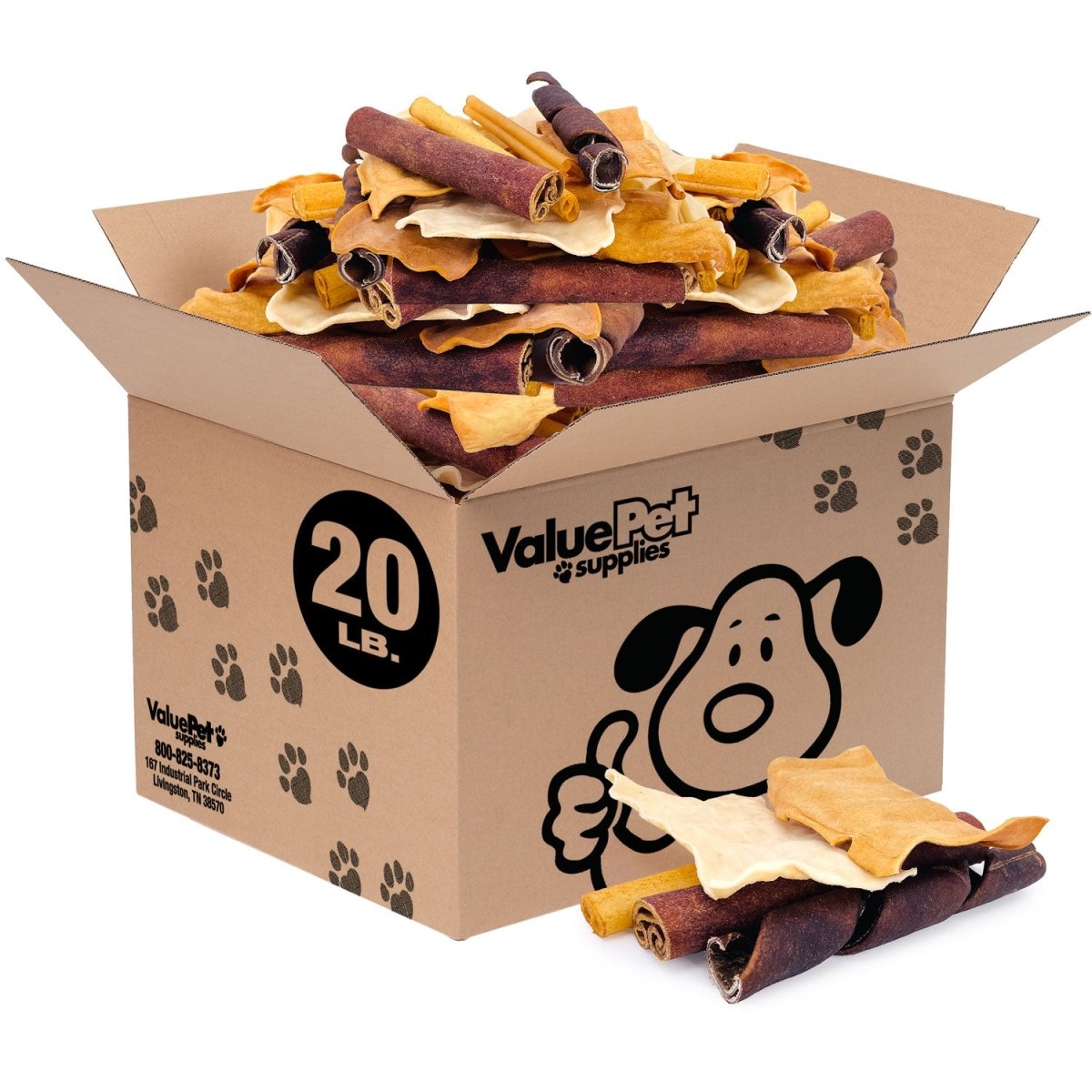 ValueBull USA Collagen Dog Chews Variety Mix, Fun Shapes, 20 Pound BULK PACK - ValuePetSupplies