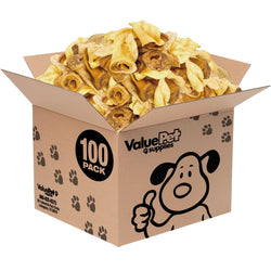 ValueBull USA Premium Cow Ears, Smoked, Large, 100 Count BULK PACK - ValuePetSupplies