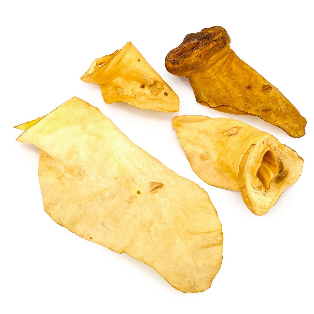 ValueBull USA Premium Cow Ears, Smoked, Large Varied Shapes, 10 Pounds BULK PACK - ValuePetSupplies