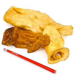 ValueBull USA Premium Cow Ears, Smoked, Large Varied Shapes, 5 Pounds BULK PACK - ValuePetSupplies