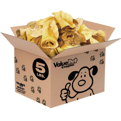 ValueBull USA Premium Cow Ears, Smoked, Large Varied Shapes, 5 Pounds BULK PACK - ValuePetSupplies