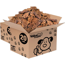 ValueBull USA Beef Lung Dog Chews, Sliced, 40 Pound WHOLESALE PACK - ValuePetSupplies